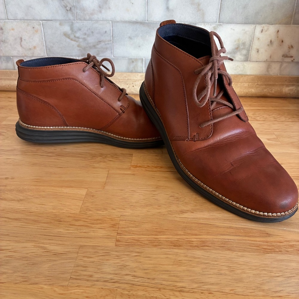 Cole Haan Grand Crosscourt Chukka Mens 9 Brown Leather Boots C28214